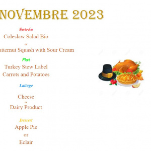 menu Thanksgiving 2023